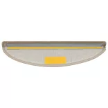 15 db lépcsőszőnyeg 56 x 17 x 3 cm bézs félkör alakú