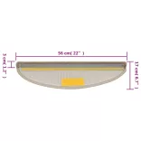 15 db lépcsőszőnyeg 56 x 17 x 3 cm bézs félkör alakú