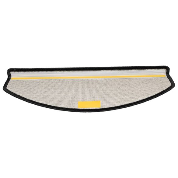 15 db antracitszürke félkör alakú lépcsőszőnyegek 65 x 24 x 4 cm