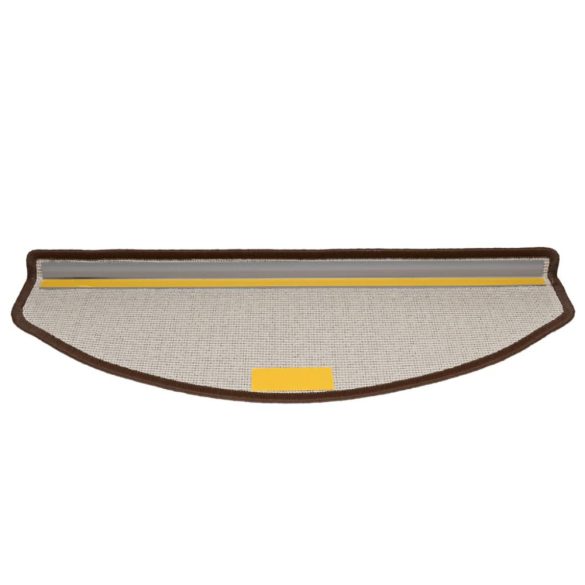 15 db 65 x 24 x 4 cm kávébarna félkör alakú nagy lépcsőszőnyeg