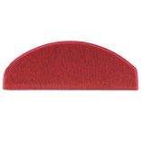 15 db-os piros félkör alakú lépcsőszőnyegek, 65 x 24 x 4 cm, nagy