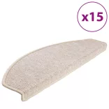 15 db lépcsőszőnyeg 65 x 24 x 4 cm bézs félkör alakú, nagy