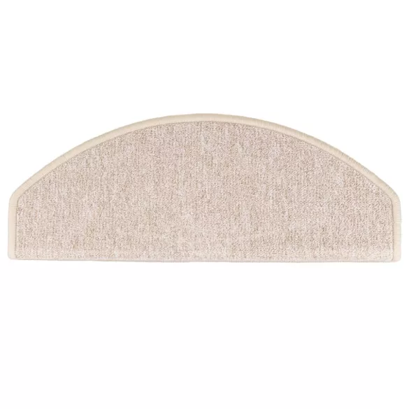 15 db lépcsőszőnyeg 65 x 24 x 4 cm bézs félkör alakú, nagy