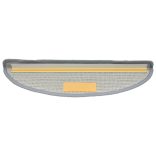 15 db szürke félkör alakú lépcsőszőnyeg 56 x 17 x 3 cm