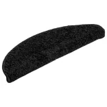 15 db fekete, félkör alakú lépcsőszőnyeg 56 x 17 x 3 cm