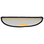 15 db fekete, félkör alakú lépcsőszőnyeg 56 x 17 x 3 cm