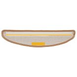 15 db bézs színű, félkör alakú lépcsőszőnyeg 56 x 17 x 3 cm