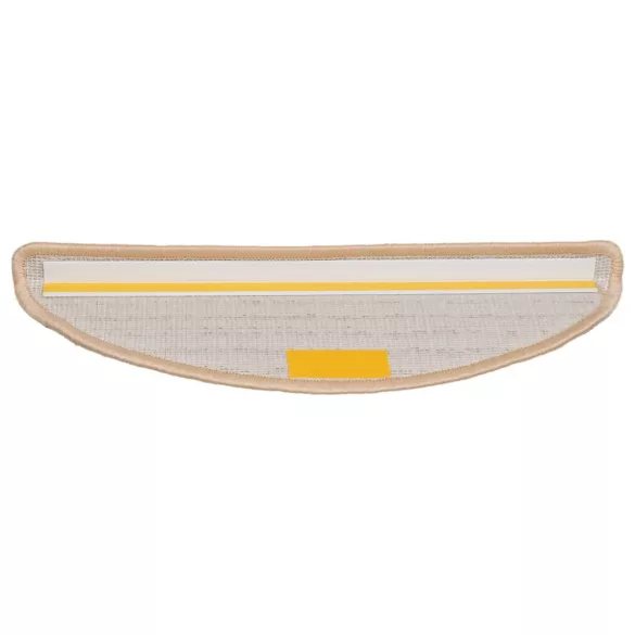 15 db krémszínű, félkör alakú lépcsőszőnyeg 56 x 17 x 3 cm