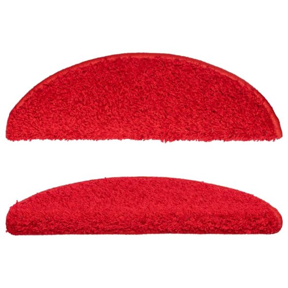 15 db piros, félkör alakú lépcsőszőnyeg 56 x 17 x 3 cm