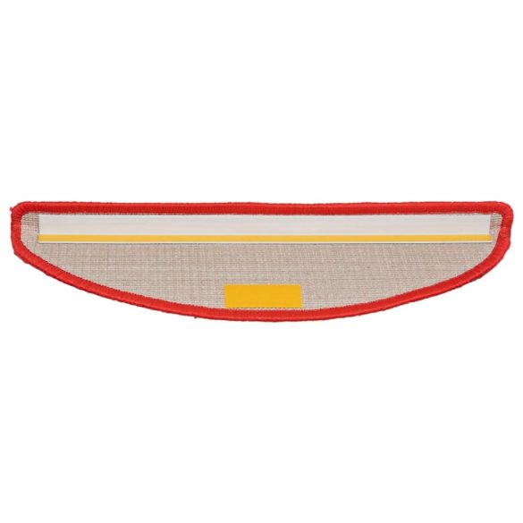 15 db piros, félkör alakú lépcsőszőnyeg 56 x 17 x 3 cm