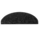 15 db fekete, félkör alakú, nagy lépcsőszőnyeg 65 x 21 x 4 cm