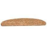 15 db bézs, félkör alakú lépcsőszőnyeg 65 x 21 x 4 cm, nagy