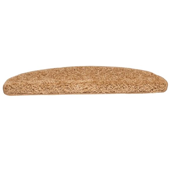 15 db bézs, félkör alakú lépcsőszőnyeg 65 x 21 x 4 cm, nagy