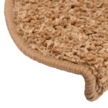 15 db bézs, félkör alakú lépcsőszőnyeg 65 x 21 x 4 cm, nagy