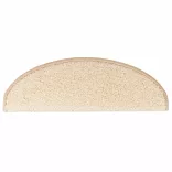 15 db krémszínű, félkör alakú lépcsőszőnyegek, nagy méretben, 65 x 21 x 4 cm