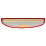 15 db piros, félkör alakú, nagy lépcsőszőnyeg 65 x 21 x 4 cm