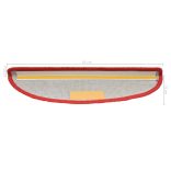 15 db piros, félkör alakú, nagy lépcsőszőnyeg 65 x 21 x 4 cm