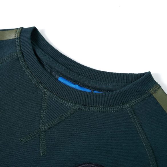 Mohazöld gyerekpulóver 140