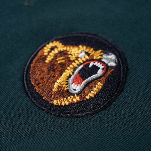 Mohazöld gyerekpulóver 140