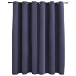 antracitszürke sötétítőfüggöny fémkarikákkal 290 x 245 cm