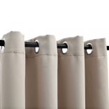 2 db bézs sötétítőfüggöny fémgyűrűkkel 140 x 175 cm