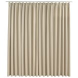 bézs sötétítőfüggöny kampókkal 290 x 245 cm