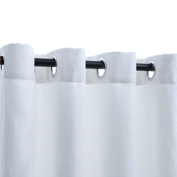 2 db törtfehér sötétítőfüggöny fémgyűrűkkel 140 x 225 cm