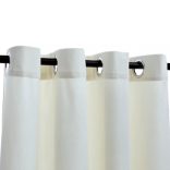 2 db krémszínű bársony sötétítőfüggöny gyűrűkkel 140 x 175 cm