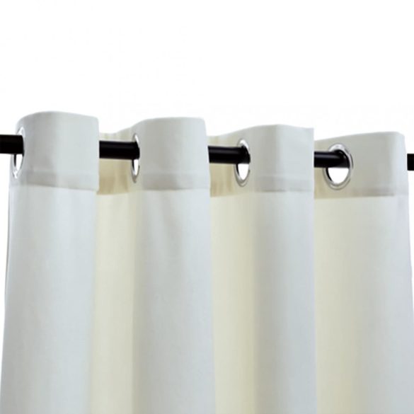 2 db krémszínű bársony sötétítőfüggöny gyűrűkkel 140 x 175 cm