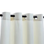 2 db krémszínű bársony sötétítőfüggöny gyűrűkkel 140 x 245 cm