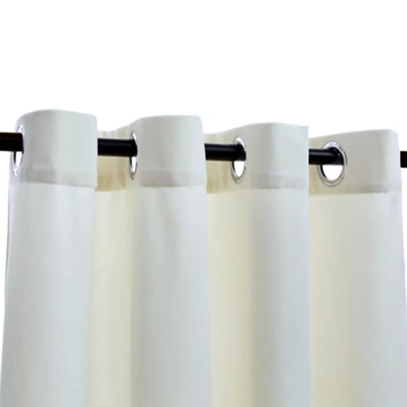 2 db krémszínű bársony sötétítőfüggöny gyűrűkkel 140 x 245 cm