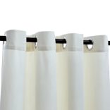 krémszínű bársony sötétítőfüggöny fémkarikákkal 290 x 245 cm