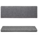 15 db öntapadós lépcsőszőnyeg, 65 x 21 x 4 cm, világosszürke, téglalap alakú széllel