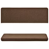 15 db lépcsőszőnyeg, barna, téglalap alakú széllel, 65 x 21 x 4 cm