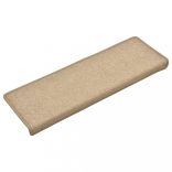 15 db lépcsőszőnyeg 65 x 21 x 4 cm bézs téglalap alakú széllel