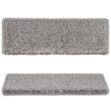 15 db szürke lépcsőszőnyeg, téglalap alakú széllel, 65 x 21 x 4 cm