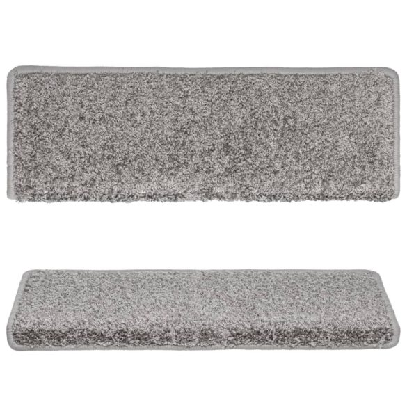 15 db szürke lépcsőszőnyeg, téglalap alakú széllel, 65 x 21 x 4 cm