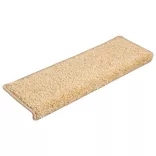 15 db krémszínű lépcsőszőnyeg, téglalap alakú széllel, 65 x 21 x 4 cm
