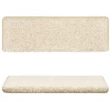 15 db fehér lépcsőszőnyeg, téglalap alakú széllel, 65 x 21 x 4 cm