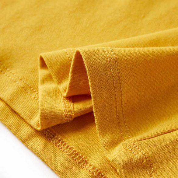 Sötét okker hosszú ujjú gyerekpóló 104