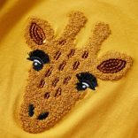 Sötét okker hosszú ujjú gyerekpóló 116