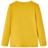 Sötét okker hosszú ujjú gyerekpóló 140