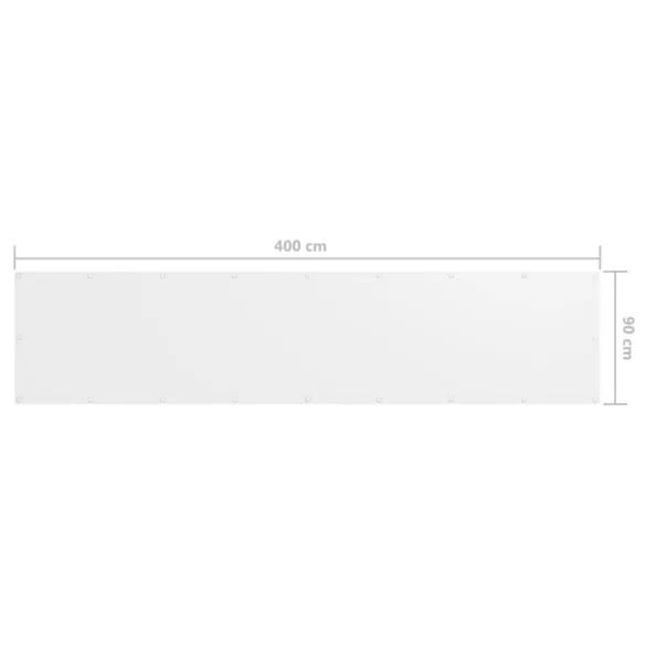 fehér oxford-szövet erkélyparaván 90 x 400 cm