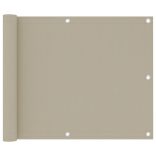 bézs oxford-szövet erkélyparaván 75 x 300 cm