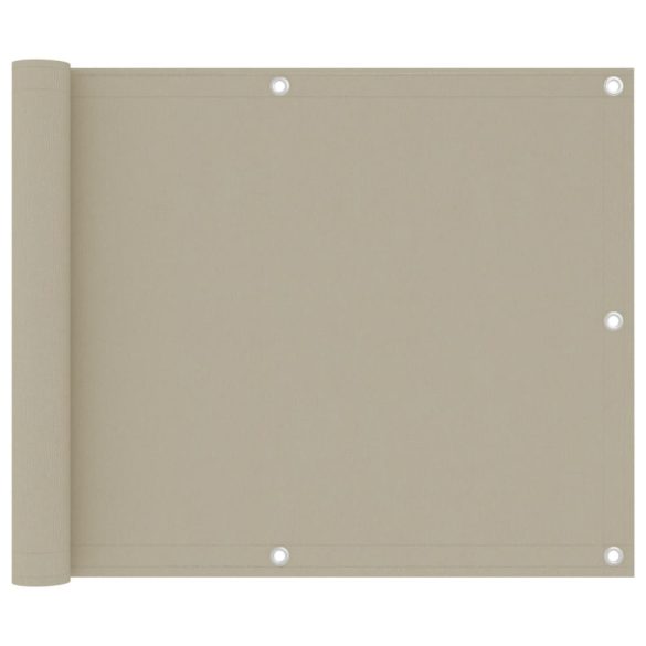 bézs oxford-szövet erkélyparaván 75 x 300 cm