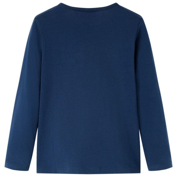 Tengerészkék hosszú ujjú gyerekpóló 140