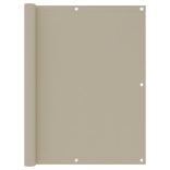 bézs oxford-szövet erkélyparaván 120 x 600 cm