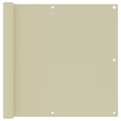 krémszínű oxford-szövet erkélynapellenző 90 x 300 cm