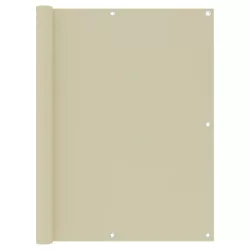 krémszínű oxford-szövet erkélynapellenző 120 x 600 cm