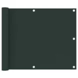 sötétzöld oxford-szövet erkélyparaván 75 x 500 cm